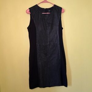 SAS Black Leather Mini Dress
